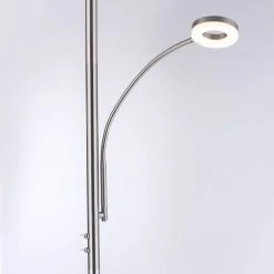 Leuchten Direkt LOLAsmart-ROCCO Deckenfluter LED Stahl geb&uuml;rstet, 1-flammig, Fernbedienung -LED Leuchten Verkäufe 2022 leuchten direkt lolasmart rocco deckenfluter 11858 55 5