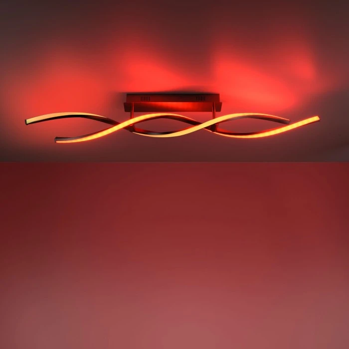 Leuchten Direkt LOLAsmart-SWING Deckenleuchte LED Stahl gebürstet, 2-flammig, Fernbedienung, Farbwechsler 8 Leuchten Direkt LOLAsmart-SWING Deckenleuchte LED Stahl gebürstet, 2-flammig, Fernbedienung, Farbwechsler – Bild 8