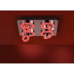 Leuchten Direkt Ls-TIM Deckenleuchte LED Chrom, 4-flammig, Fernbedienung, Farbwechsler -LED Leuchten Verkäufe 2022 leuchten direkt ls tim deckenleuchte 14662 17 11