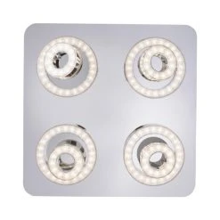 Leuchten Direkt Ls-TIM Deckenleuchte LED Chrom, 4-flammig, Fernbedienung, Farbwechsler -LED Leuchten Verkäufe 2022 leuchten direkt ls tim deckenleuchte 14662 17 4