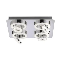 Leuchten Direkt Ls-TIM Deckenleuchte LED Chrom, 4-flammig, Fernbedienung, Farbwechsler -LED Leuchten Verkäufe 2022 leuchten direkt ls tim deckenleuchte 14662 17 8