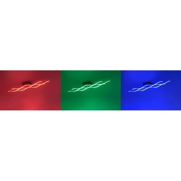 Leuchten Direkt Ls-WAVE Deckenleuchte LED Edelstahl, 3-flammig, Fernbedienung, Farbwechsler 5 Leuchten Direkt Ls-WAVE Deckenleuchte LED Edelstahl, 3-flammig, Fernbedienung, Farbwechsler – Bild 5