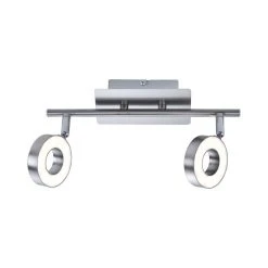 Leuchten Direkt Lukas Deckenspot LED Nickel-Matt, Chrom, 2-flammig