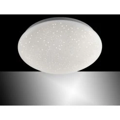 Leuchten Direkt SKYLER Deckenleuchte LED Weiß, Stahl gebürstet, 1-flammig, Fernbedienung, Farbwechsler