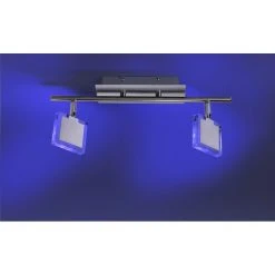 Leuchten Direkt Tony Deckenleuchte LED Nickel-Matt, Chrom, 2-flammig, Fernbedienung, Farbwechsler -LED Leuchten Verkäufe 2022 leuchten direkt tony deckenleuchte 11092 55 4