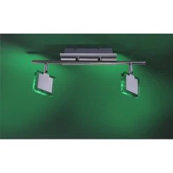 Leuchten Direkt Tony Deckenleuchte LED Nickel-Matt, Chrom, 2-flammig, Fernbedienung, Farbwechsler -LED Leuchten Verkäufe 2022 leuchten direkt tony deckenleuchte 11092 55 5