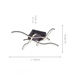 Leuchten Direkt WAVE Deckenleuchte LED Schwarz, 4-flammig -LED Leuchten Verkäufe 2022 leuchten direkt wave deckenleuchte 15131 18 2