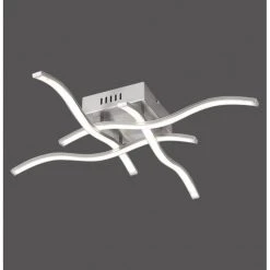 Leuchten Direkt Leuchtendirekt WAVE Deckenleuchte LED Edelstahl, 4-flammig -LED Leuchten Verkäufe 2022 leuchtendirekt wave deckenleuchte 15131 55 4