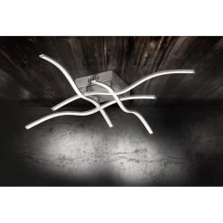 Leuchten Direkt Leuchtendirekt WAVE Deckenleuchte LED Edelstahl, 4-flammig -LED Leuchten Verkäufe 2022 leuchtendirekt wave deckenleuchte 15132 55 2