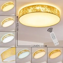 Hofstein Levin Deckenleuchte LED Wei&szlig;, 1-flammig, Fernbedienung