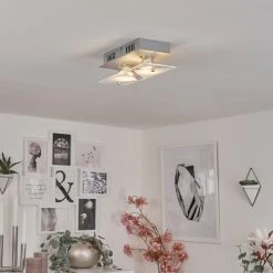 Hofstein Liestal Deckenleuchte LED Nickel-Matt, 2-flammig -LED Leuchten Verkäufe 2022 liestal deckenleuchte h3546123 6