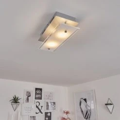 Hofstein Liestal Deckenleuchte LED Nickel-Matt, 2-flammig -LED Leuchten Verkäufe 2022 liestal deckenleuchte h3546147 8