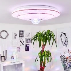 Hofstein Lindero Deckenpanel LED Wei&szlig;, 2-flammig, Fernbedienung, Farbwechsler -LED Leuchten Verkäufe 2022 lindero deckenpanel h3570258 10