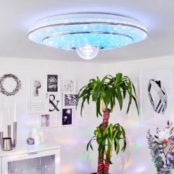 Hofstein Lindero Deckenpanel LED Wei&szlig;, 2-flammig, Fernbedienung, Farbwechsler -LED Leuchten Verkäufe 2022 lindero deckenpanel h3570258 6