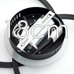 Hofstein Lithgow Deckenleuchte LED Schwarz, 1-flammig -LED Leuchten Verkäufe 2022 lithgow deckenleuchte h3313855 18