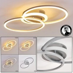 Hofstein Lithgow Deckenleuchte LED Silber, 1-flammig