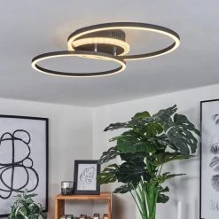 Hofstein Lithgow Deckenleuchte LED Schwarz, 2-flammig, Fernbedienung, Farbwechsler -LED Leuchten Verkäufe 2022 lithgow deckenleuchte h3439463 10