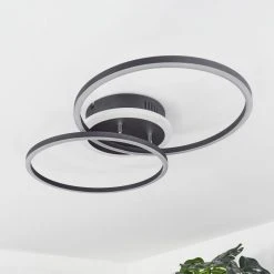 Hofstein Lithgow Deckenleuchte LED Schwarz, 2-flammig, Fernbedienung, Farbwechsler -LED Leuchten Verkäufe 2022 lithgow deckenleuchte h3439463 7