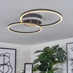 Hofstein Lithgow Deckenleuchte LED Schwarz, 2-flammig, Fernbedienung, Farbwechsler -LED Leuchten Verkäufe 2022 lithgow deckenleuchte h3439463 8