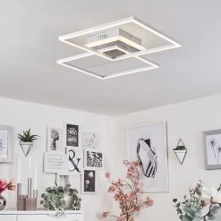 Hofstein Lithgow Deckenleuchte LED Silber, 2-flammig, Fernbedienung, Farbwechsler -LED Leuchten Verkäufe 2022 lithgow deckenleuchte h3439470 10