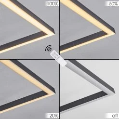 Hofstein Lithgow Deckenleuchte LED Schwarz, 2-flammig, Fernbedienung, Farbwechsler -LED Leuchten Verkäufe 2022 lithgow deckenleuchte h3439487 2
