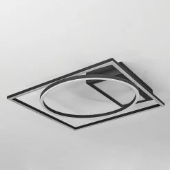 Hofstein Loftheim Deckenleuchte LED Chrom, Schwarz, Wei&szlig;, 1-flammig, Fernbedienung -LED Leuchten Verkäufe 2022 loftheim deckenleuchte h3438176 7