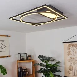 Hofstein Loftheim Deckenleuchte LED Chrom, Schwarz, Wei&szlig;, 1-flammig, Fernbedienung -LED Leuchten Verkäufe 2022 loftheim deckenleuchte h3438176 8