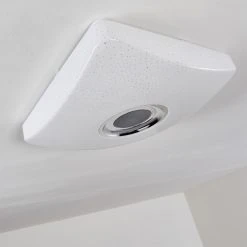 Hofstein Lovisa Deckenleuchte LED Chrom, Wei&szlig;, 1-flammig, Fernbedienung, Farbwechsler -LED Leuchten Verkäufe 2022 lovisa deckenleuchte h3271735 do2 16