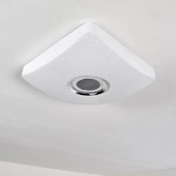 Hofstein Lovisa Deckenleuchte LED Chrom, Wei&szlig;, 1-flammig, Fernbedienung, Farbwechsler -LED Leuchten Verkäufe 2022 lovisa deckenleuchte h3271735 do2 21