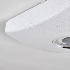 Hofstein Lovisa Deckenleuchte LED Chrom, Wei&szlig;, 1-flammig, Fernbedienung, Farbwechsler -LED Leuchten Verkäufe 2022 lovisa deckenleuchte h3271735 do2 25