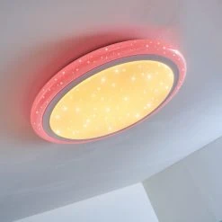 Hofstein Lowell Deckenleuchte LED Wei&szlig;, 2-flammig, Fernbedienung, Farbwechsler -LED Leuchten Verkäufe 2022 lowell deckenleuchte h3110003 do1 8