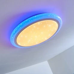 Hofstein Lowell Deckenleuchte LED Wei&szlig;, 2-flammig, Fernbedienung, Farbwechsler -LED Leuchten Verkäufe 2022 lowell deckenleuchte h3110003 do1 9