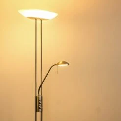 Hofstein Lucca Deckenfluter LED Edelstahl, 2-flammig -LED Leuchten Verkäufe 2022 lucca deckenfluter 5804bs 12