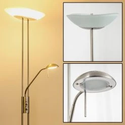 Hofstein Lucca Deckenfluter LED Edelstahl, 2-flammig -LED Leuchten Verkäufe 2022 lucca deckenfluter 5804bs 9