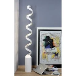 Luce Design HELIX Stehlampe LED Silber, Weiß, 1-flammig