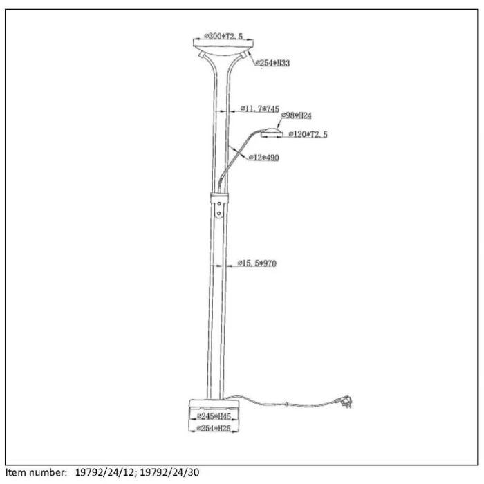Lucide CHAMPION Stehleuchte LED Schwarz, 2-flammig 3 Lucide CHAMPION Stehleuchte LED Schwarz, 2-flammig – Bild 3