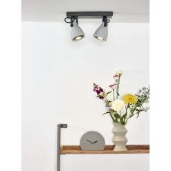 Lucide CONCRI-LED Deckenstrahler Schwarz, 2-flammig