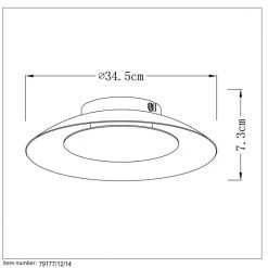 Lucide FOSKAL Deckenleuchte LED Silber, 1-flammig -LED Leuchten Verkäufe 2022 lucide foskal deckenleuchte 79177 12 14 2