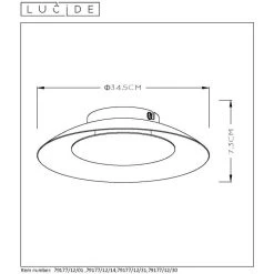 Lucide FOSKAL Deckenleuchte LED Schwarz, 1-flammig -LED Leuchten Verkäufe 2022 lucide foskal deckenleuchte 79177 12 30 5