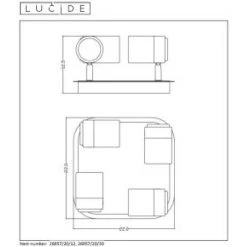 Lucide LENNERT Deckenleuchte LED Chrom, 4-flammig -LED Leuchten Verkäufe 2022 lucide lennert deckenleuchte 26957 20 12 3