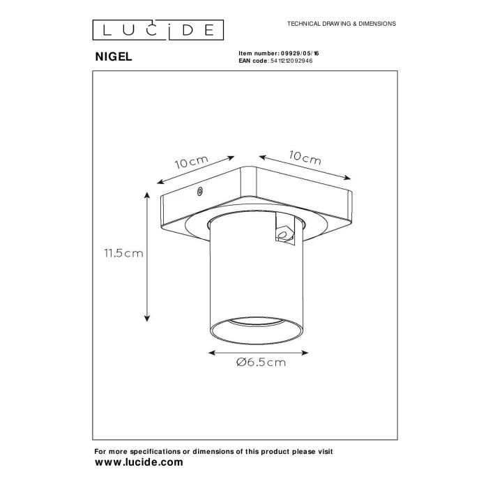 Lucide NIGEL Deckenleuchte LED Schwarz, Edelstahl, 1-flammig 5 Lucide NIGEL Deckenleuchte LED Schwarz, Edelstahl, 1-flammig – Bild 5