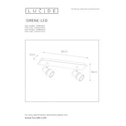 Lucide SIRENE Deckenleuchte LED Wei&szlig;, 2-flammig -LED Leuchten Verkäufe 2022 lucide sirene deckenleuchte 17948 10 31 3