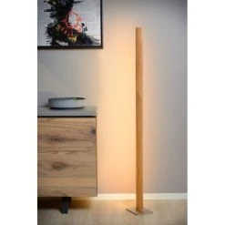 Lucide SYTZE Stehlampe LED Holz hell, 1-flammig