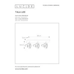 Lucide TALA Deckenstrahler LED Schwarz, 3-flammig -LED Leuchten Verkäufe 2022 lucide tala deckenstrahler 31931 36 30 6