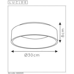 Lucide TALOWE Deckenleuchte LED Schwarz, 1-flammig -LED Leuchten Verkäufe 2022 lucide talowe deckenleuchte 46100 20 30 3