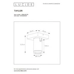 Lucide TAYLOR Deckenstrahler LED Schwarz, 1-flammig -LED Leuchten Verkäufe 2022 lucide taylor deckenstrahler 09930 05 30 4