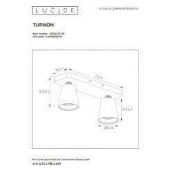 Lucide TURNON Deckenstrahler LED Schwarz, 2-flammig -LED Leuchten Verkäufe 2022 lucide turnon deckenstrahler 09928 10 30 7