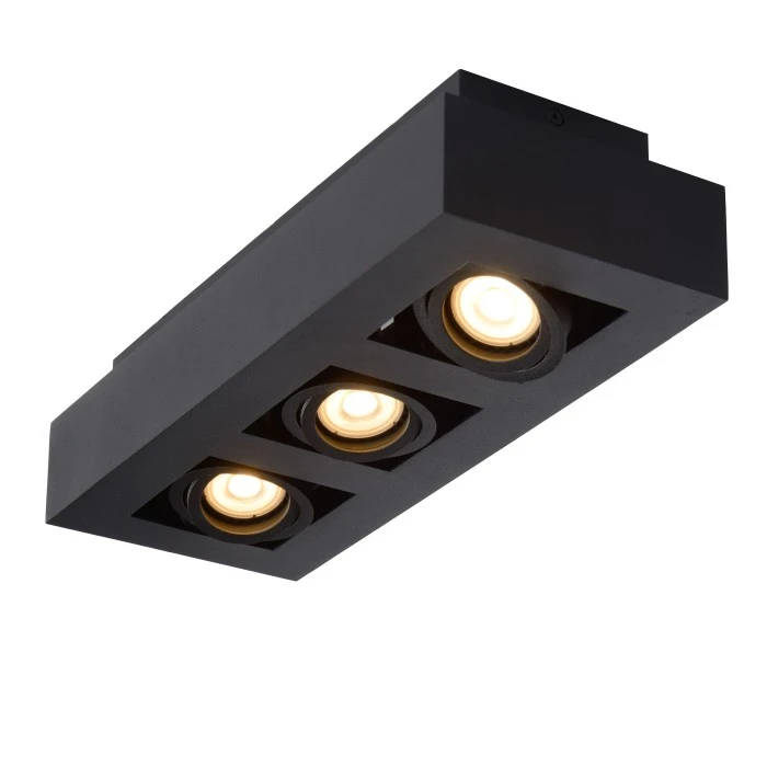 Lucide XIRAX Deckenspot LED Schwarz, 3-flammig 5 Lucide XIRAX Deckenspot LED Schwarz, 3-flammig – Bild 5