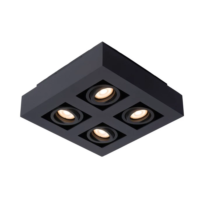 Lucide XIRAX Deckenspot LED Schwarz, 4-flammig 2 Lucide XIRAX Deckenspot LED Schwarz, 4-flammig – Bild 2