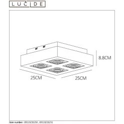 Lucide XIRAX Deckenspot LED Schwarz, 4-flammig 9 Lucide XIRAX Deckenspot LED Schwarz, 4-flammig -LED Leuchten Verkäufe 2022 lucide xirax deckenspot 09119 21 30 4
